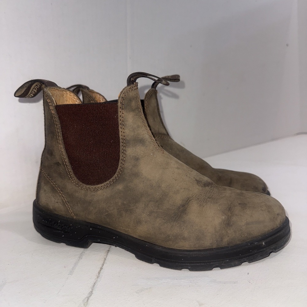 Blundstone Original High Top Rustic Brown Chelsea Boots Womens Size 6.5